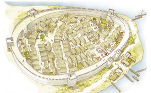 Griekenland. Polis (stad) 8e eeuw. Reconstructie